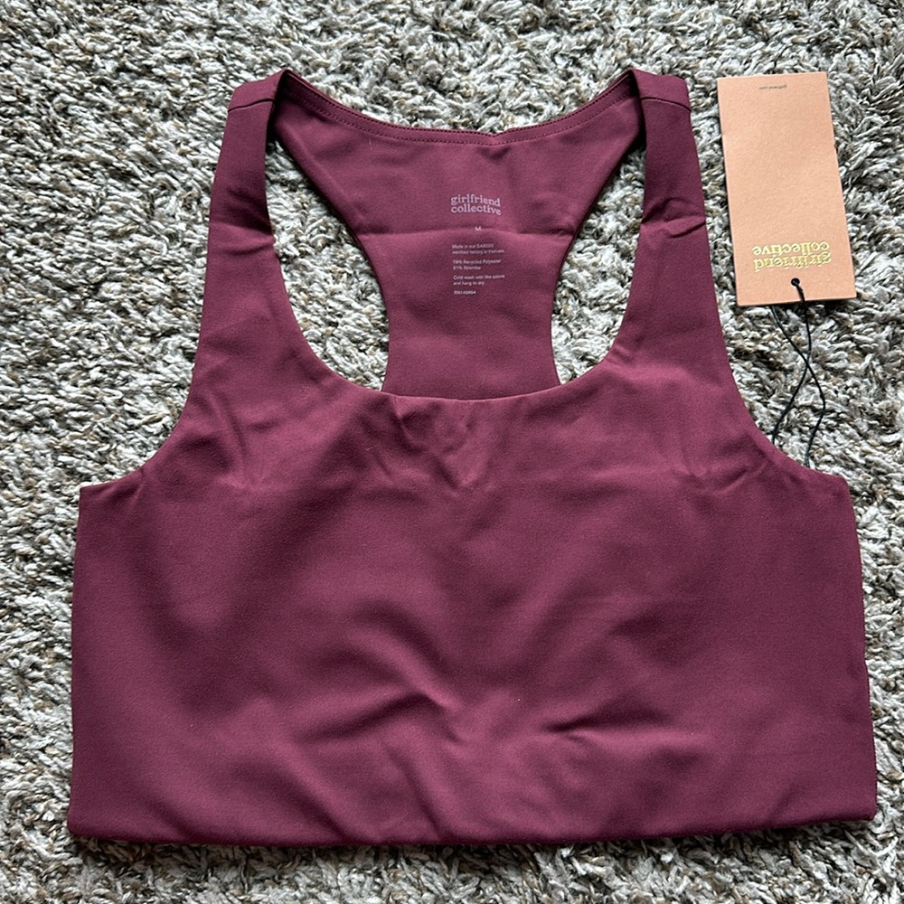 NWT Girlfriend Collective Mulberry Paloma Bra M
